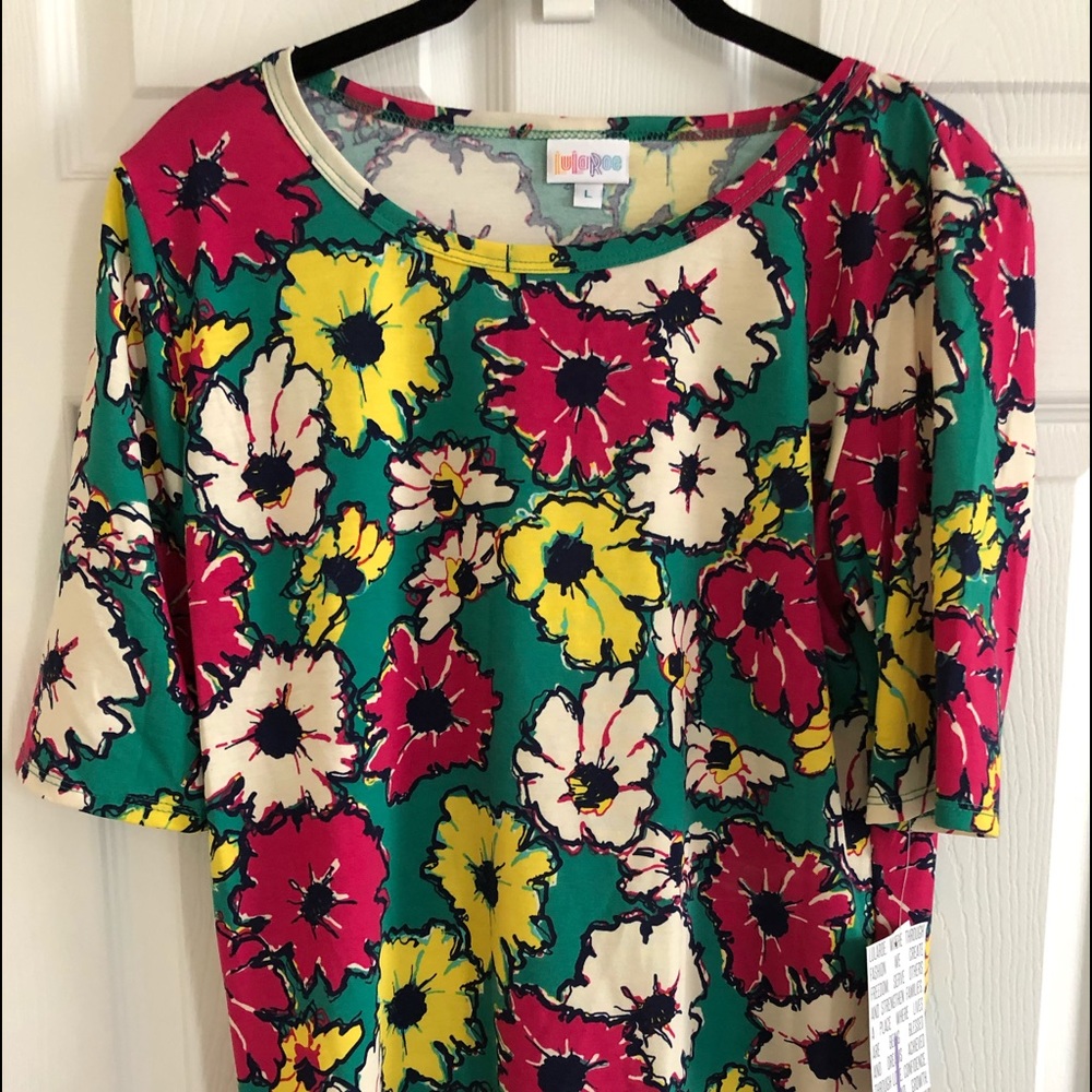 NWT Lularoe Multi- Color Flower shirt